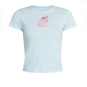 Social‎ Edition Key To My Heart Graphic Baby Tee XXL 20 Blue Y2K